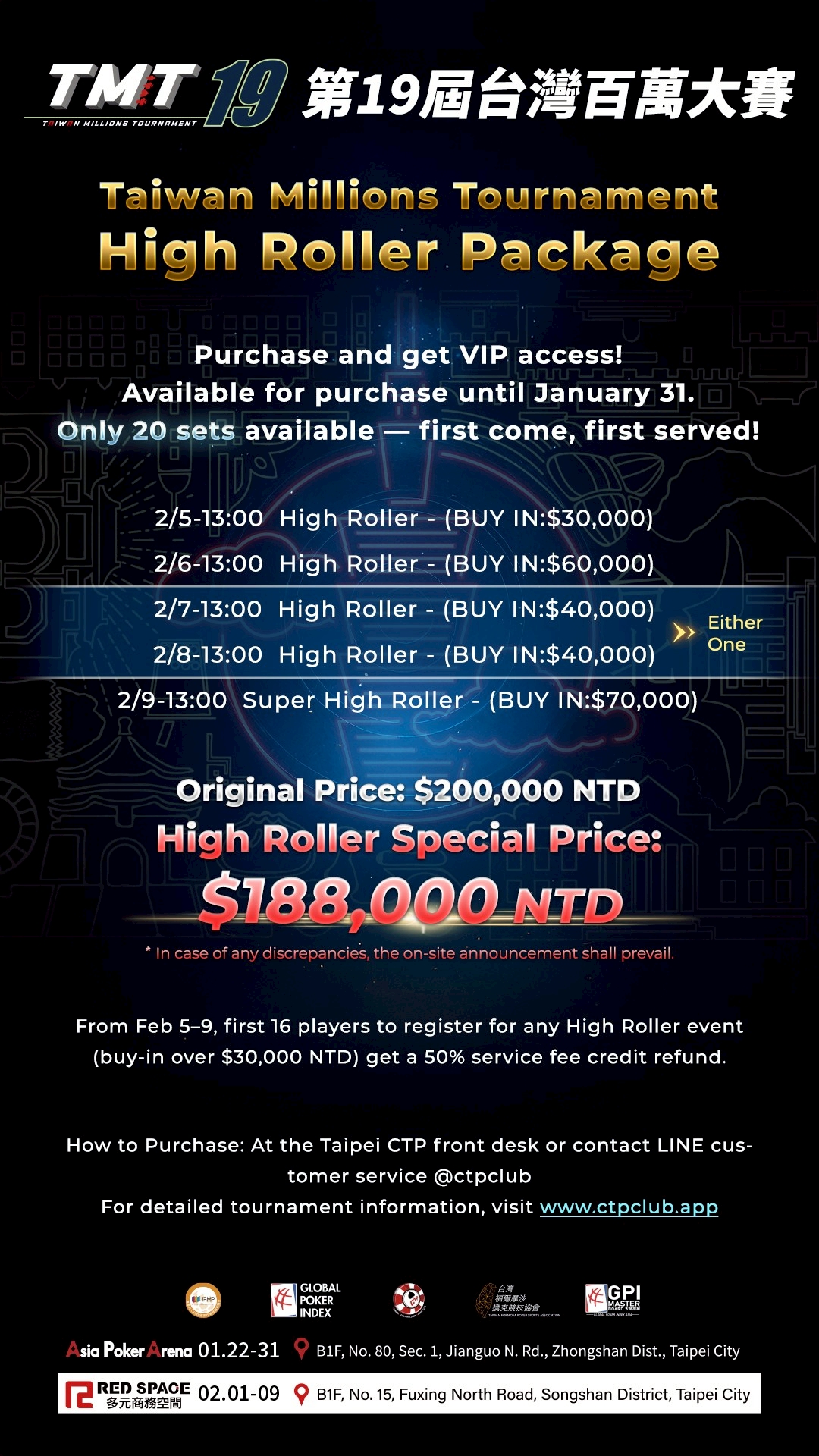 TMT19 High Roller Package